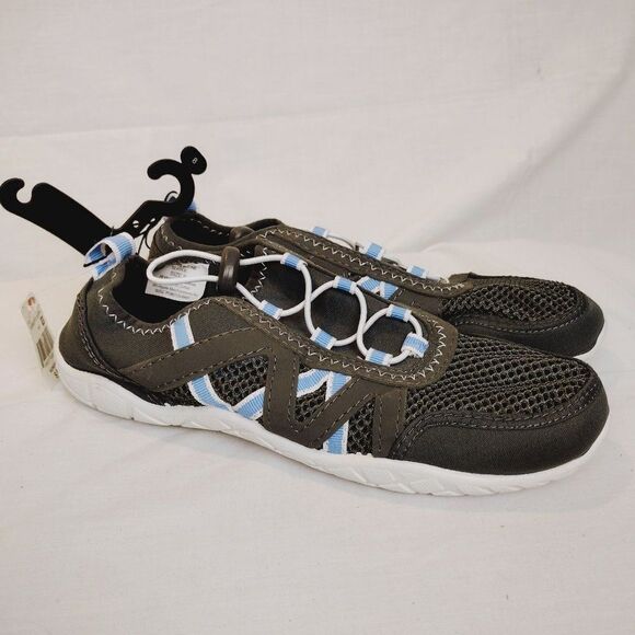 Wave Zone Seaside Charcoal Water Shoe Sock Grey/White/Blue Womens 8 M - Picture 5 of 11